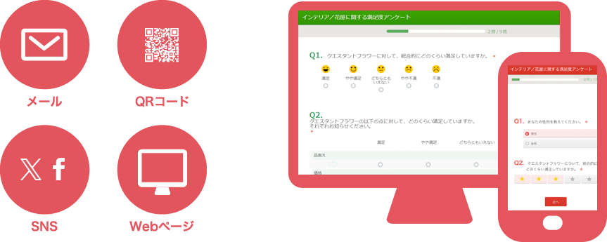 オンラインアンケート作成ツール「クエスタント」